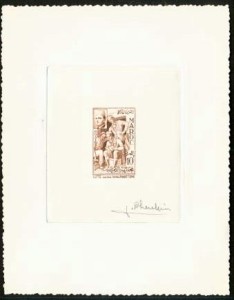 Epreuve d'artiste du 10F signée par Flandrin