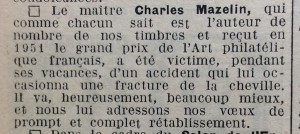 Actualité sur Charles Mazelin