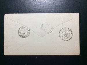 Cachet de passage par la recette de Tanger le 19.12 et Marseille France le 24.12