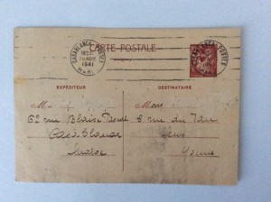 Entier postal au Type Iris avec valeur indiquée 80c