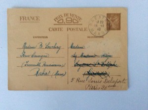 Emission au type Iris sans valeur de France mis en vente à partir de Septembre 1940
