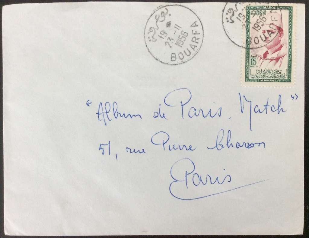 15F seul sur lettre, cachet à date manuel bilingue sur 3 lignes avec date en chiffres