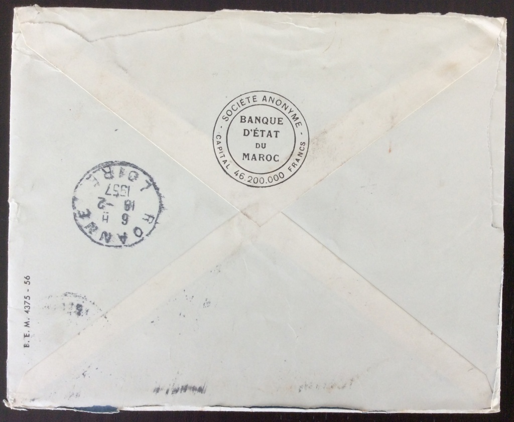 Dos de la lettre avec cachet d'arrivée à Roanne